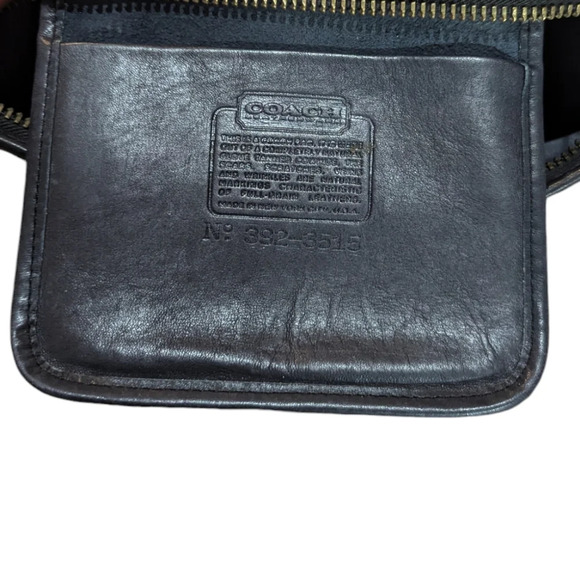 Vintage COACH NYC Bonnie Cashin Black Leather Slim Satchel Bag - Picture 6 of 8